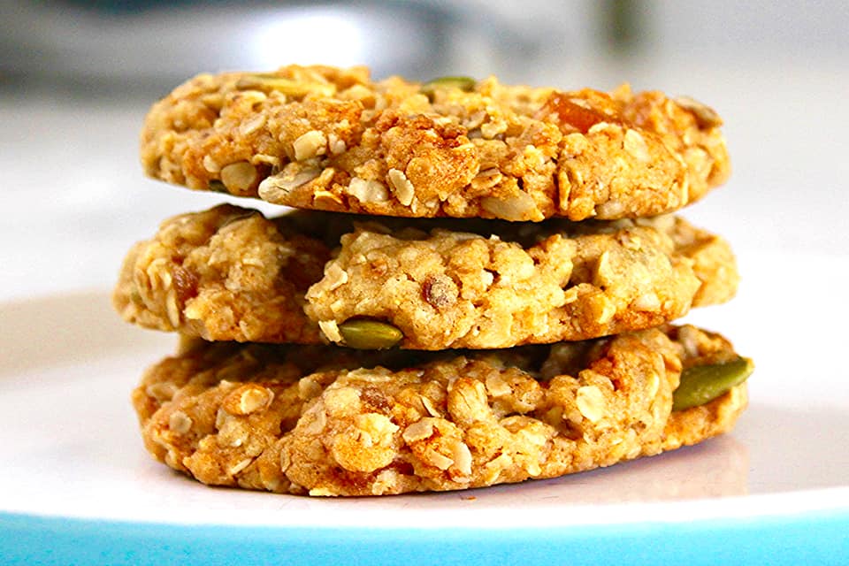 Close up photo of ANZAC biscuits