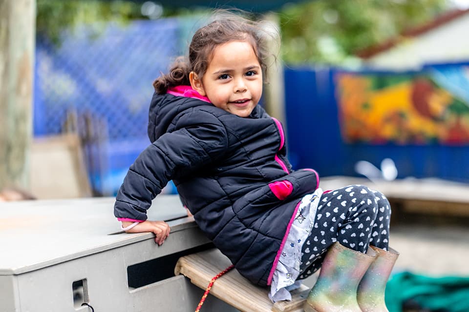 Young girl at our childcare centre in Glendene