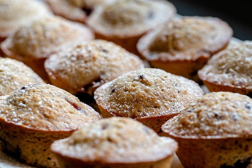 Blueberry muffins made by our chef at Our Kids Early Learning Mataki Way.